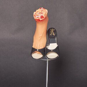 1950s Black Suede Metal Heel Spring-o-lator Heels